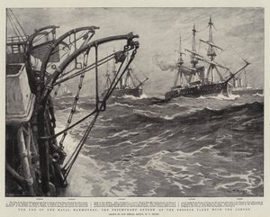 Das Ende der Marine-Manöver, die triumphale Rückkehr der Reserveflotte mit dem Konvoi